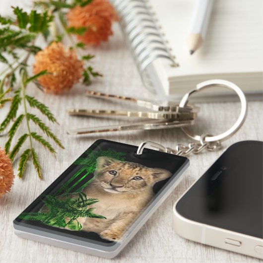 niedlich-Löwenkub Schlüsselanhänger (Vorderseite rechts)