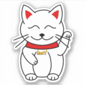 Niedlich Lucky Cat Kawaii Style Aufkleber (Vorderseite)