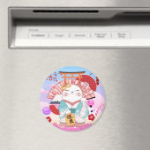 Niedlich Lucky Cat Magnet (In Situ (Geschirrspüler))