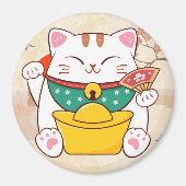 Niedlich Lucky Cat Magnet (Vorne)