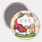 Niedlich Lucky Cat Magnet (Vorderseite/Rückseite)
