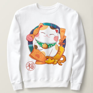 Niedlich Lucky Cat Sweatshirt