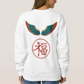 Niedlich Lucky Cat Sweatshirt (Rückseite)