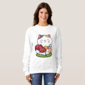 Niedlich Lucky Cat Sweatshirt (Vorne ganz)