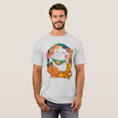Niedlich Lucky Cat T-Shirt (Vorne ganz)