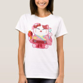 Niedlich Lucky Cat T - Shirt (Vorderseite)