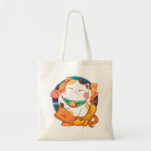 Niedlich Lucky Cat Tragetasche (Vorne)