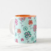 Niedlich Lucky Clover Floral Blue | TASSE (Vorderseite Links)