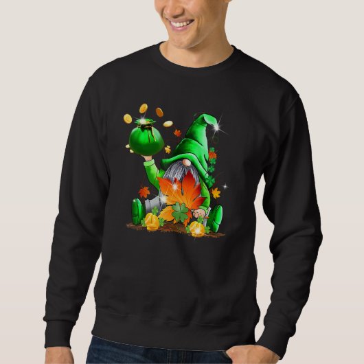 Niedlich Lucky Gnome Happy St Patricks Day Family Sweatshirt (Vorderseite)