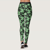 Niedlich Lucky Irish Vierblättriges Kleeblatt Gree Leggings (Rückseite)