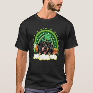 Niedlich Lucky Rainbow Dackel Kleeblatt St Patrick T-Shirt