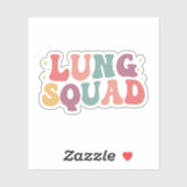 Niedlich Lung Squad Aufkleber (Blatt)