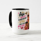 Niedlich/Lustig/Freche Alter Bringt Selbstvertraue Tasse (Vorderseite Links)