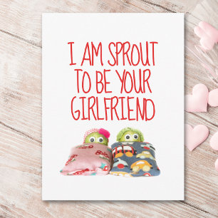 Niedlich lustig Ich bin sprout Valentinstag Postka Postkarte