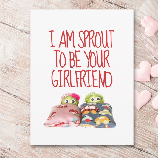 Niedlich lustig Ich bin sprout Valentinstag Postka Postkarte