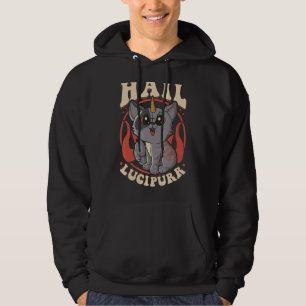 Niedlich & lustig Satanic Hail Lucipurr Rainbow Ki Hoodie