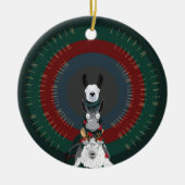 Niedlich, lustig, Spaß Donkey Llama Sheep Keramik Ornament (Vorne)