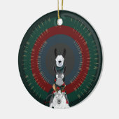 Niedlich, lustig, Spaß Donkey Llama Sheep Keramik Ornament (Links)