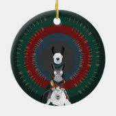 Niedlich, lustig, Spaß Donkey Llama Sheep Keramik Ornament (Hinten)