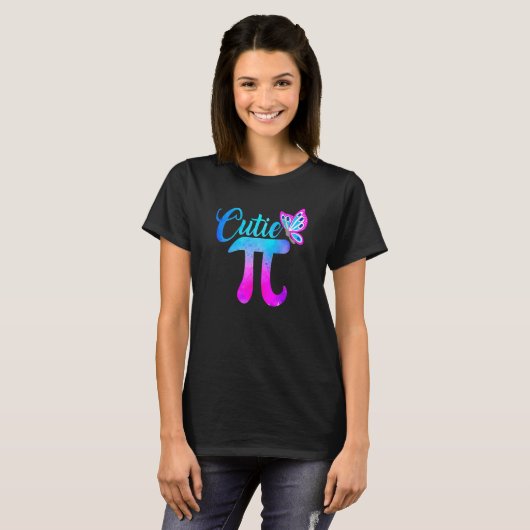 Niedlich & lustig Süsse Pi Math Pie Butterfly Ador T-Shirt (Vorne ganz)