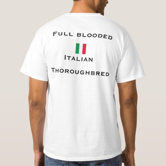 Niedlich & lustig Vollblut Italienisch Vollblut Vo T-Shirt (Rückseite)
