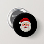 Niedlich Lustig Vornehm Falsches Yarn Weihnachtsma Button (Vorne & Hinten)