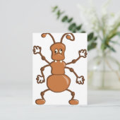 Niedlich lustiger Ant Cartoon Postkarte (Stehend Vorderseite)