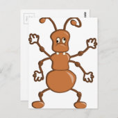 Niedlich lustiger Ant Cartoon Postkarte (Vorne/Hinten)