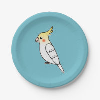 Niedlich Lutino Cockatiel Cartoon Bird Illustratio