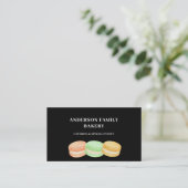 Niedlich Macarons Bakery QR Code Business Card Visitenkarte (Stehend Vorderseite)