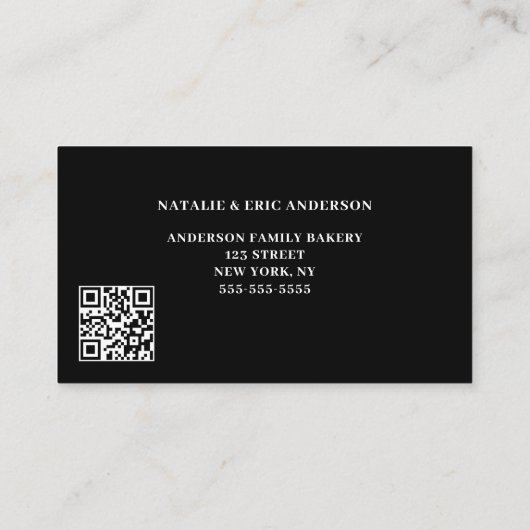 Niedlich Macarons Bakery QR Code Business Card Visitenkarte (Rückseite)