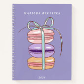 Niedlich Macarons Konditorei Koch Backen Rezept Na Notizblock (Vorderseite)