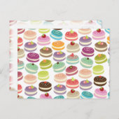 Niedlich-Macarons-Muster Postkarte (Vorne/Hinten)