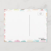 Niedlich-Macarons-Muster Postkarte (Rückseite)