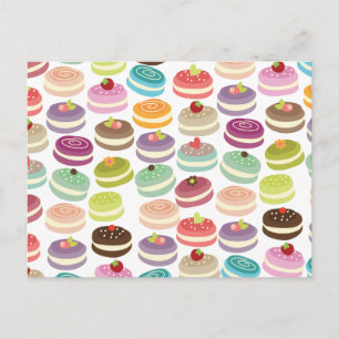 Niedlich-Macarons-Muster Postkarte