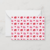 Niedlich-Macarons-Valentinstag-Klassenzimmer Mitteilungskarte (Rückseite)