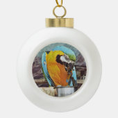 NIEDLICH MACAW KERAMIK Kugel-Ornament (Vorderseite)