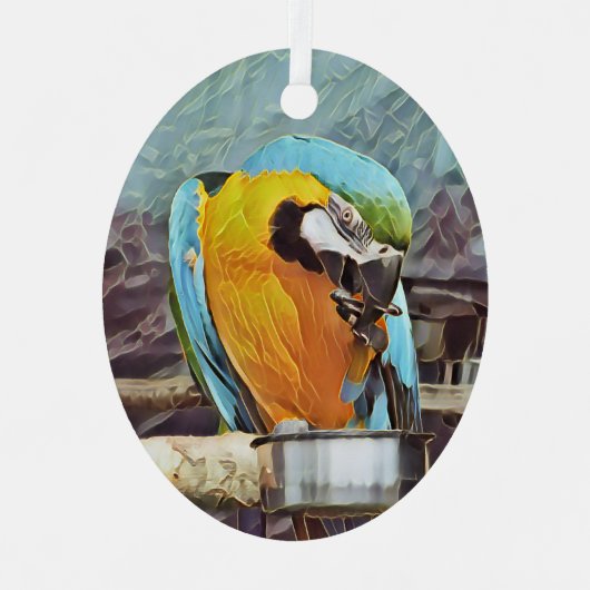 NIEDLICH MACAW ORNAMENT AUS METALL (Vorderseite)