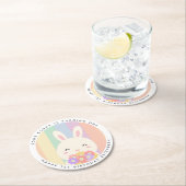 Niedlich macht sich einige Sonne einen Regenbogen  Runder Pappuntersetzer (Vor Ort)