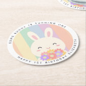 Niedlich macht sich einige Sonne einen Regenbogen  Runder Pappuntersetzer (Angewinkelt)