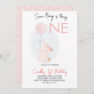 Niedlich macht sich etwas Bunny einen Geburtstag Einladung