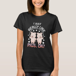 Niedlich mag ich Schweinefleisch Schweinefleisch B T-Shirt