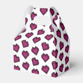 Niedlich Magenta Dark Pink Gemstone Herzmuster Geschenkschachtel (Rückseite)