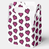 Niedlich Magenta Dark Pink Gemstone Herzmuster Geschenkschachtel (Geöffnet)