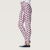 Niedlich Magenta Dark Pink Gemstone Herzmuster Leggings (Links)