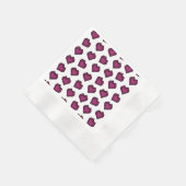 Niedlich Magenta Dark Pink Gemstone Herzmuster Serviette (Ecke)