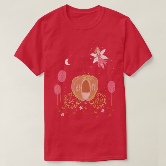 Niedlich Magic Fairy Wish Stick Pumpkin Coach Chri T-Shirt (Design vorne)