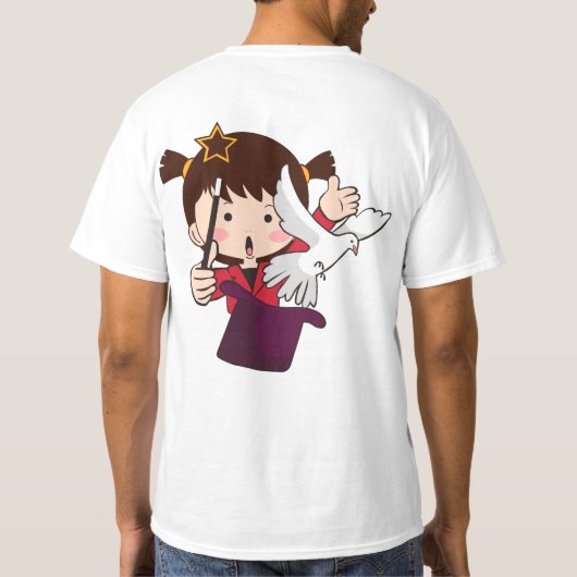 Niedlich Magic Girl T - Shirt (Rückseite)