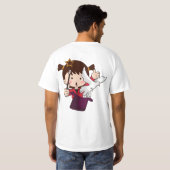 Niedlich Magic Girl T - Shirt (Schwarz voll)