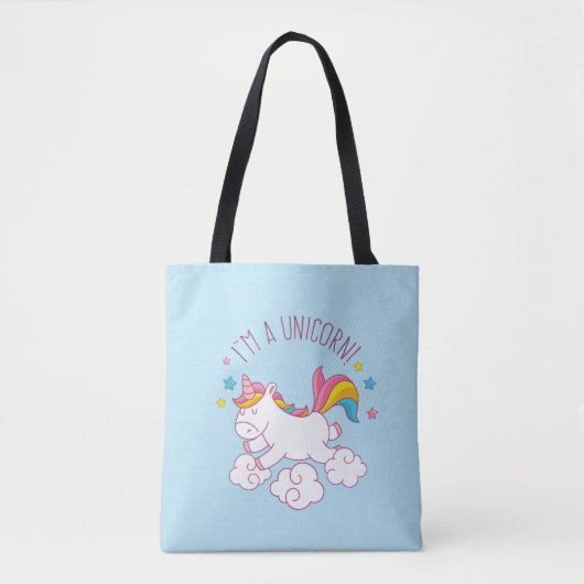 Niedlich Magic I AM UNICORE BLUE Tasche (Vorderseite)